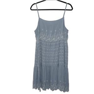 American Eagle Blue Tiered Dress